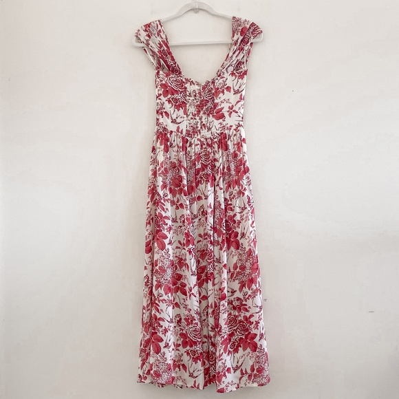 Reformation Violet Toile De Jouy Midi Dress 2 NWOT - Picture 7 of 11
